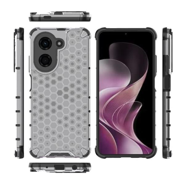 Redmi A5 4G / Poco C71 - Honeycomb Stöttålig Mobilskal Vit