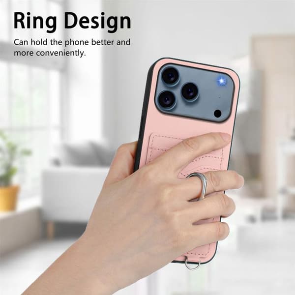 iPhone 18 Pro Max / iPhone 17 Pro Max Skal med R20 Ringkortshållare Rosa