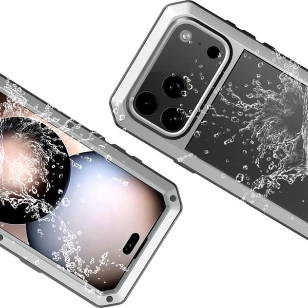 iPhone 18 Pro Max / iPhone 17 Pro Max Skal - Stöttålig och IP54 Vattentålig Silver