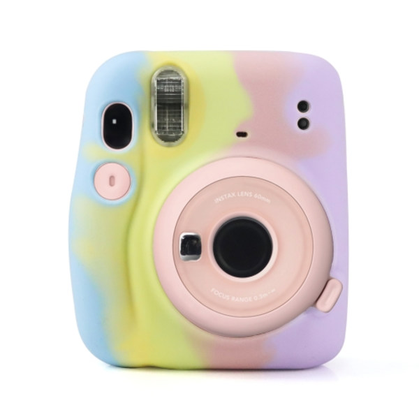 Rainbow Mjukt Silikon Skyddande Fodral för Fujifilm Instax mini 11 Baby blå