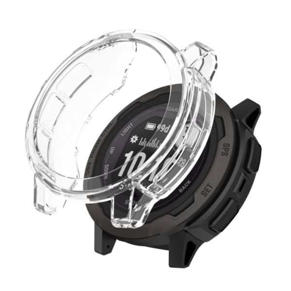 För Garmin Instinct 2 Shockproof TPU Soft Watch Case Transparent