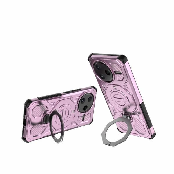 Redmi K80 Pro 5G J-20 Solid Färg MagSafe Magnetisk TPU+PC Mobilskal Rosa