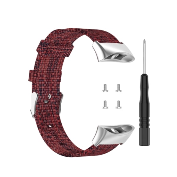 För Garmin Forerunner 45 / 45S / Swim 2 Universal Nylon Canvas Watch Band Wine Red