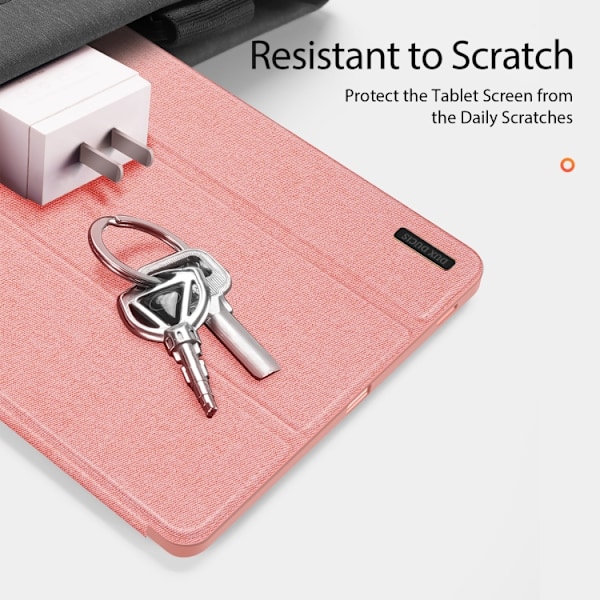 Samsung Galaxy Tab S9 FE+ Skal DUX DUCIS Domo Series Magnetisk Flip Läder Rosa