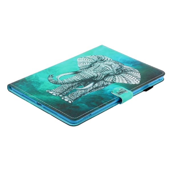 Samsung Galaxy Tab A8 10.5 (2021) Läderfodral med Målade Sidor Elefant