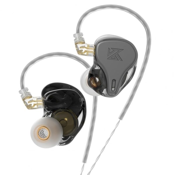 KZ-DQ6S 1,2 m dynamisk subwoofer tre-enhets in-ear-hörlurar, stil: utan mikrofon Svart