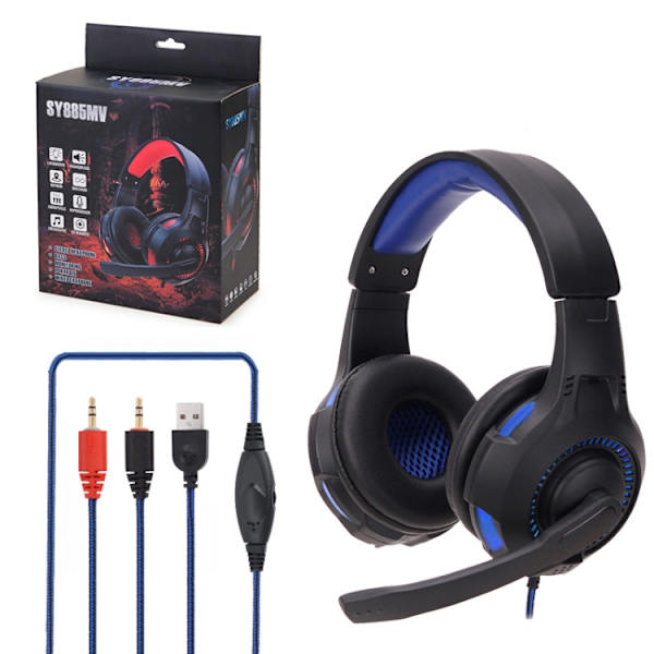Soyto SY885MV Luminous Gaming Headset för PS4 Svart röd