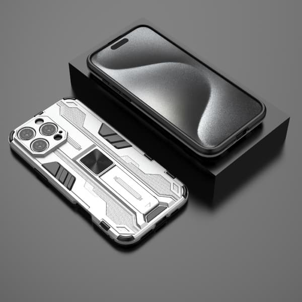 iPhone 16 Pro Max Supersonic PC + TPU Skal - Hållbar och Stöttålig Mobilskal för iPhone 16 Pro Max Vit