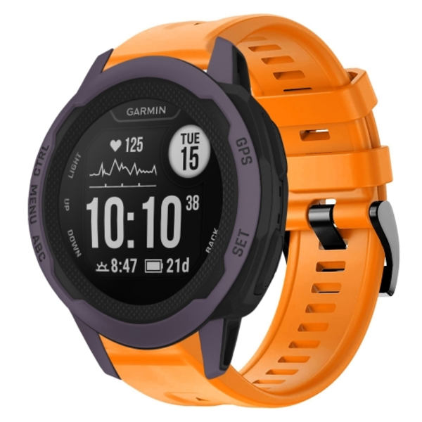 För Garmin Instinct 2S metallspänne i enfärgad watch Orange