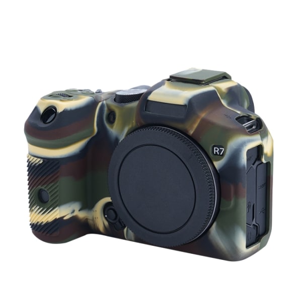 Mjukt silikonfodral för Canon EOS R7 Kamouflage