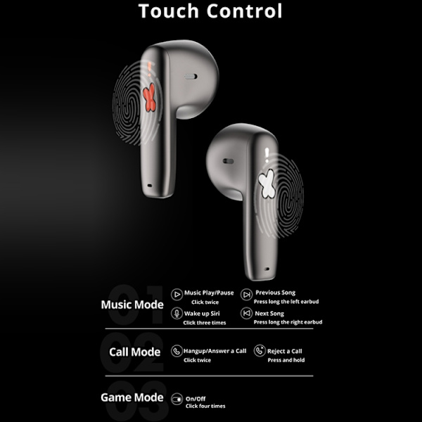 D MOOSTER D03 Resväska Form IPX4 TWS Trådlös Bluetooth 5.0 Hörlurar Transparent