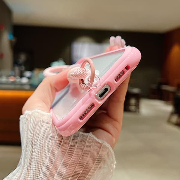 iPhone 18 Pro Max / iPhone 17 Pro Max Skal - Solid Färg med Transparent Akryl TPU och Handledsrem Kunglig blå