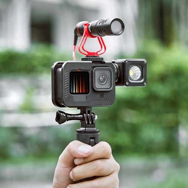 Metallram för GoPro HERO10 Black / HERO9 Black med skyddande fäste med spänne, grundfäste och skruv