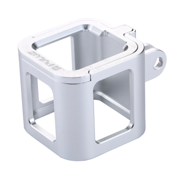 Hölje Skyddande fodral CNC Aluminiumlegering Skyddande bur med försäkringsram för GoPro HERO5 Session /HERO4 Session /HERO Session Silver