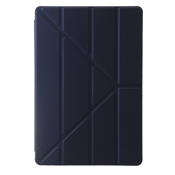Samsung Galaxy Tab S9 FE+ Klart Akryl Läderfodral Mörkblå