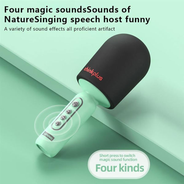Lenovo ThinkPlus M1 Trådlös Handhållen Mikrofon Karaoke Högtalare (Rosa)