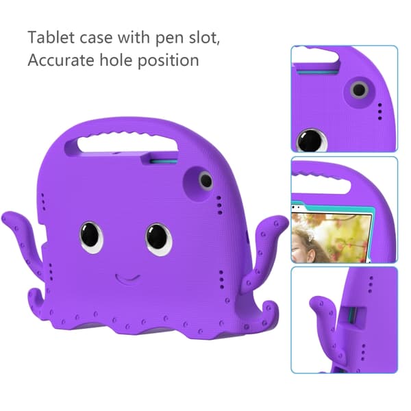 Samsung Galaxy Tab A8 10.5 (2021) Octopus EVA + PC Fodral med Rem Lila