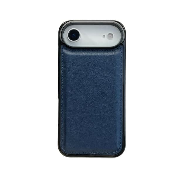 iPhone 17 Air Skal - äkta läder med textur Kunglig blå