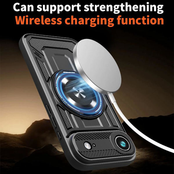iPhone 17 Air - Armor Rotating Skal med MagSafe Grå
