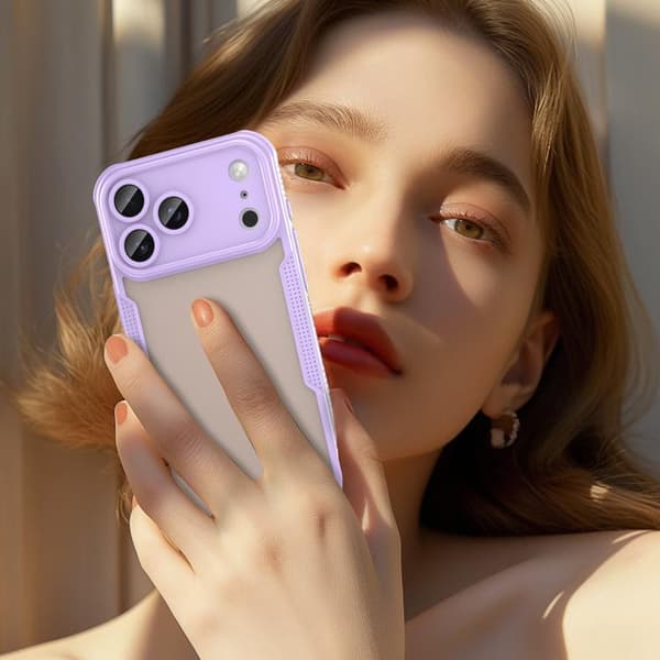 iPhone 18 Pro Max / iPhone 17 Pro Max Skal - Armor Glaze PC Hybrid TPU Purpur