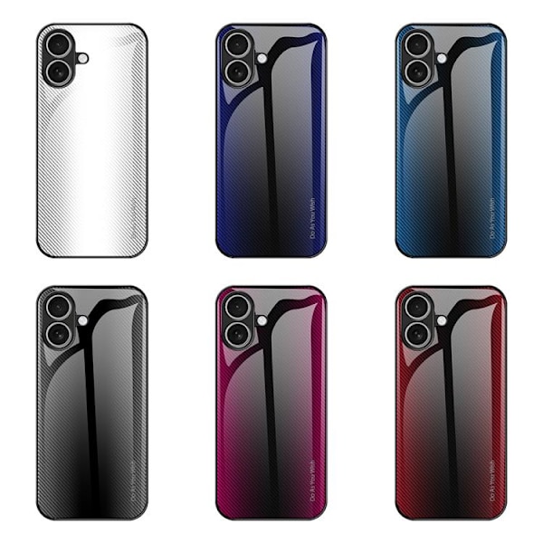iPhone 17 Skal - Texturerad Gradientglas TPU Blå