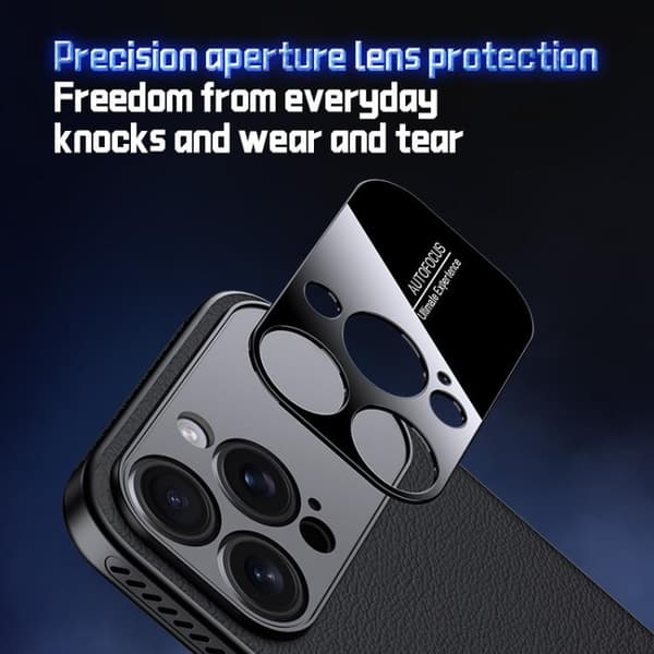 iPhone 18 Pro / iPhone 17 Pro Skal - mjukt armor-kylning och slät läderhybrid PC Grå