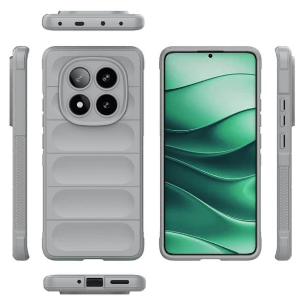 Redmi Note 14 Pro 5G - Magic Shield TPU + Flanell fodral Grå