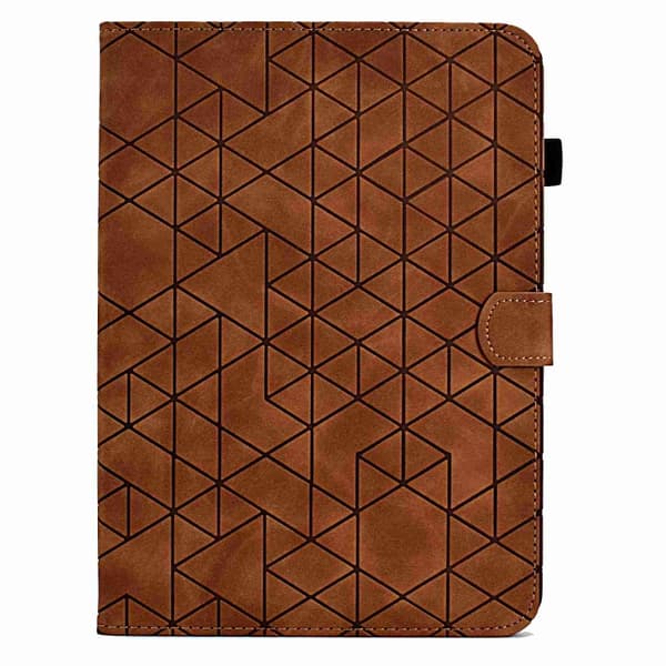 Samsung Galaxy Tab A7 Lite T220 Rhombus TPU Läderfodral Brun