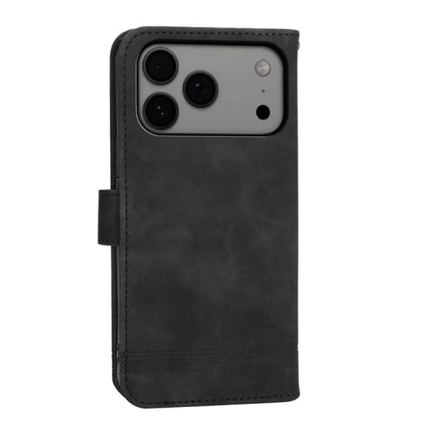 iPhone 18 Pro Max / iPhone 17 Pro Max Skal läderfodral Dierfeng Dream Line TPU Hybrid Svart