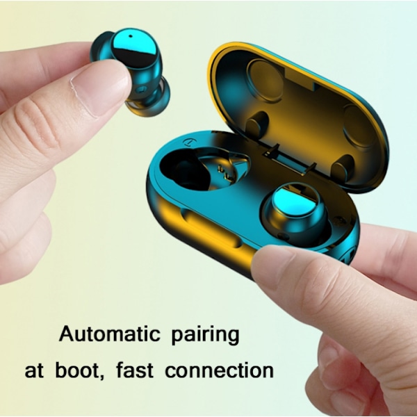TWS-22 Bluetooth 5.0 In-Ear Sport Vattentät Brusreducerande Touch Control Mini Hörlurar Svart