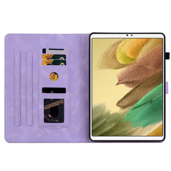Samsung Galaxy Tab S5e T720 Lily Prägad Läderfodral Lila