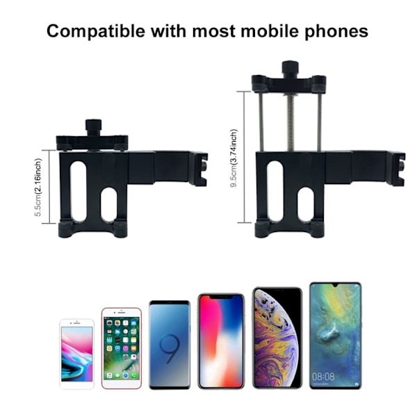 Multifunktionell smartphone-fästklämma i aluminiumlegering, expansionshållare, fäste för DJI OSMO Pocket / Pocket 2