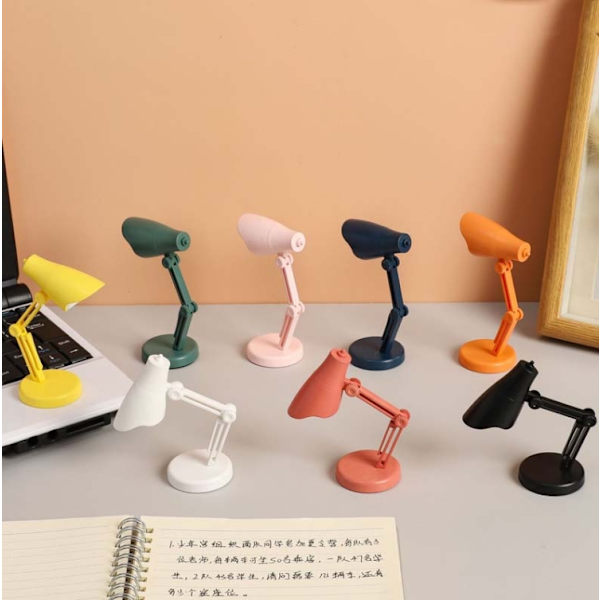 3 st Mini LED skrivbordslampa Fällbar Bärbar Nattlampa Magnetisk Ögonskydd Skrivbordslampa(LD01-Rosa)