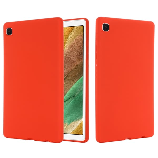 Samsung Galaxy Tab A7 Lite Solid Färg Silikon Stöttålig Tablet Fodral Röd
