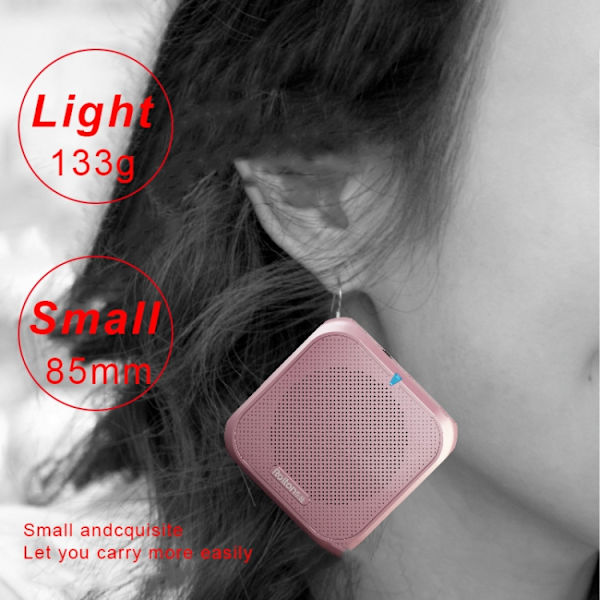 Rolton K400 Mini Audio Speaker Megaphone Röstförstärkare Stöd FM Radio TF MP3(Svart)