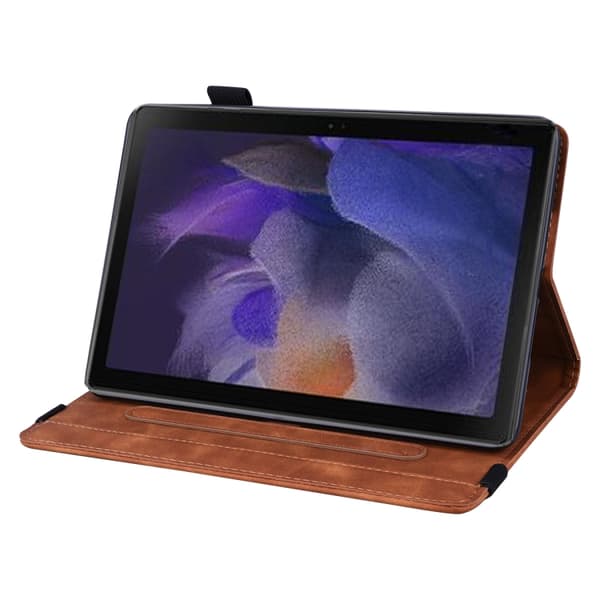 Samsung Galaxy Tab A8 10.5 (2021) Flip Leather Case med Prägling Brun