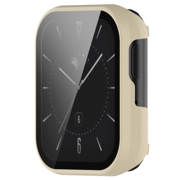 För OPPO Watch SE PC+ Toughened Film Integrated Protective Case Ivory