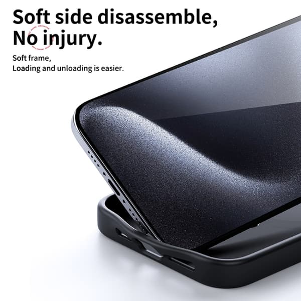 iPhone 16 Pro Max Dubbelring MagSafe Hållare Kolfiber Skal Silver