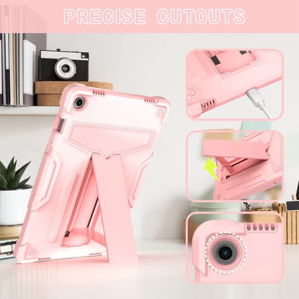 Samsung Galaxy Tab A9+ / A11+ Robot Silikon Hybridfodral Roséguld