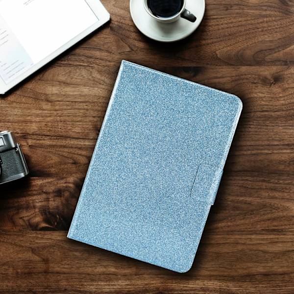 Samsung Galaxy Tab A9 / A11 Glitter Läderfodral Blå