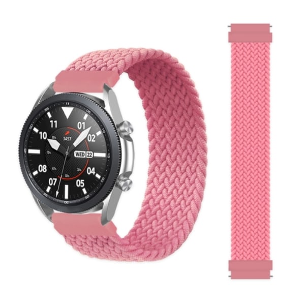 För Garmin Vivoactive 3 Justerbar Nylon flätad Elasticity Watch Band Pink 165mm