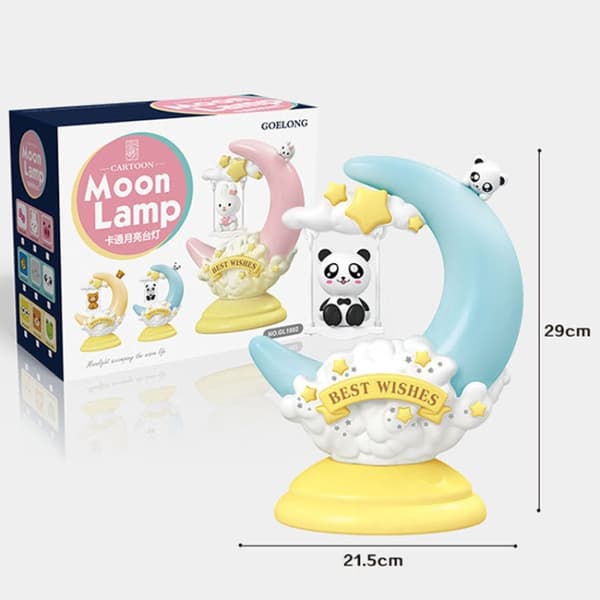 GOELONG Cartoon Moon Table Lamp Barnrum Djur Nattljus (Groda)