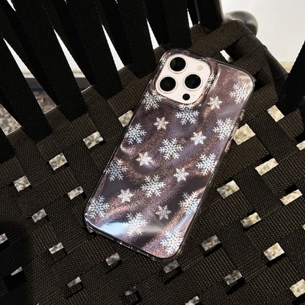 iPhone 16 Pro Dubbel Lager IMD Mönster TPU Skal Rosa orm