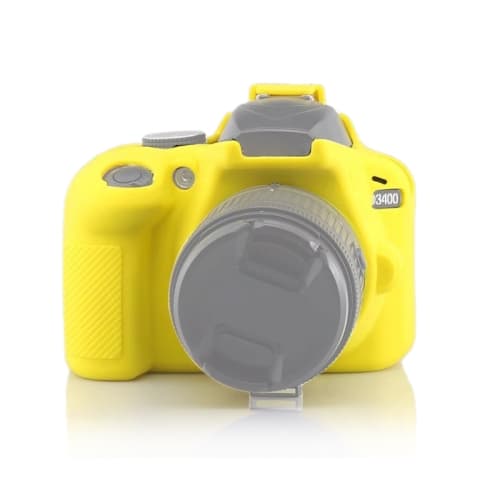 Mjukt silikonfodral för Nikon D3400 / D3300 Gul