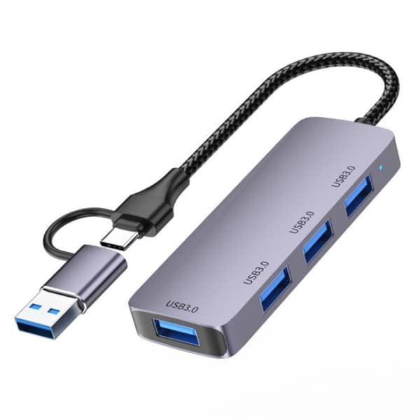 T203 USB + Type-C 3.0 Konverteringshub - 5Gbps USB 3.0 Dataöverföringsadapter för Laptop / Surfplatta