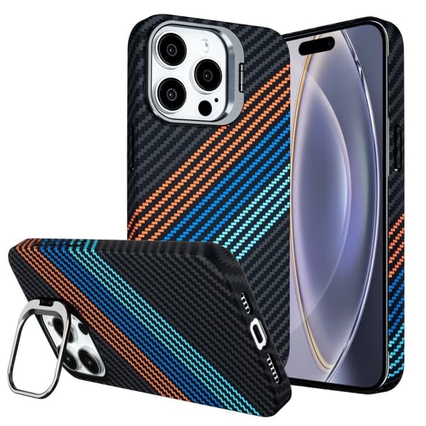 iPhone 16 Pro Kolfiber Linshållare Skal - Skydda Din Telefon Med Stil