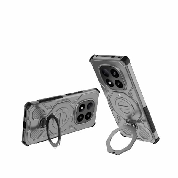 Redmi Note 14 Pro+ 5G Global - J-20 Solid Färg MagSafe Magnetisk TPU+PC Mobilskal Grå