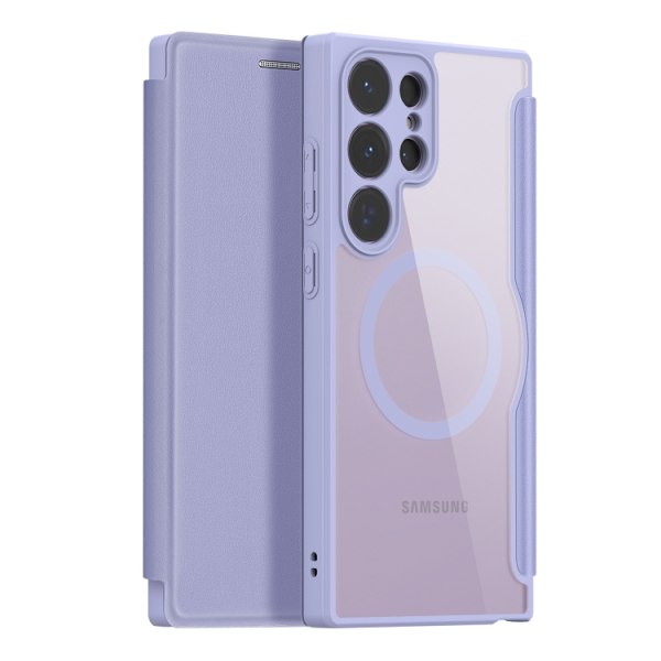 Samsung Galaxy S23 Ultra 5G Skal DUX DUCIS Skin X Pro Series Magsafe PC + TPU Läder Purpur