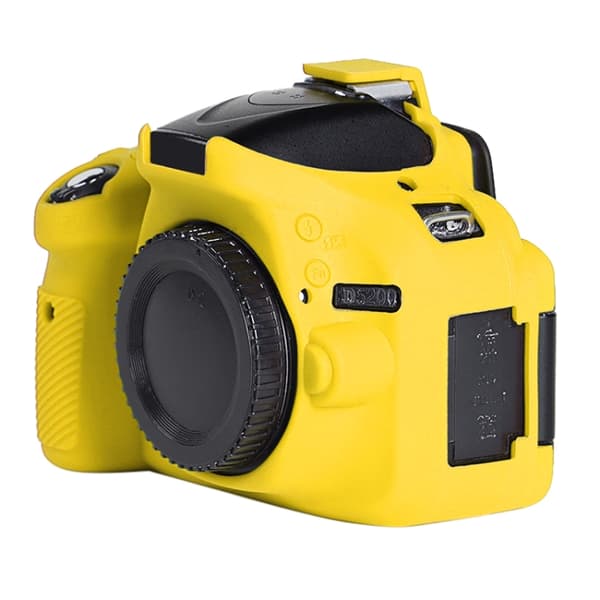 Mjukt silikonfodral för Nikon D5200 Gul