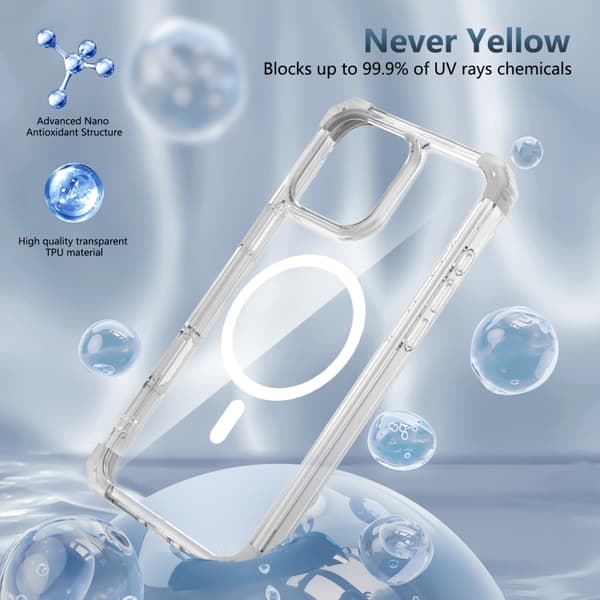 iPhone 16 Pro Max Transparent MagSafe Magnetisk Skal Transparent